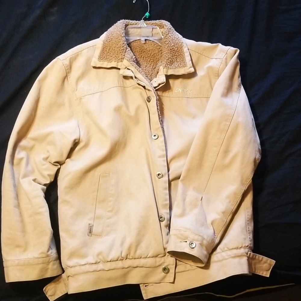 O'Neill Large Coat tan yellowish color denim